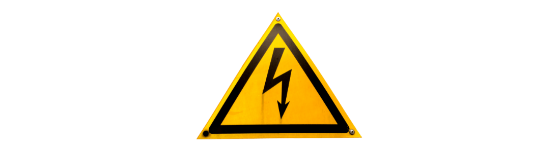 Electric shock risk sign