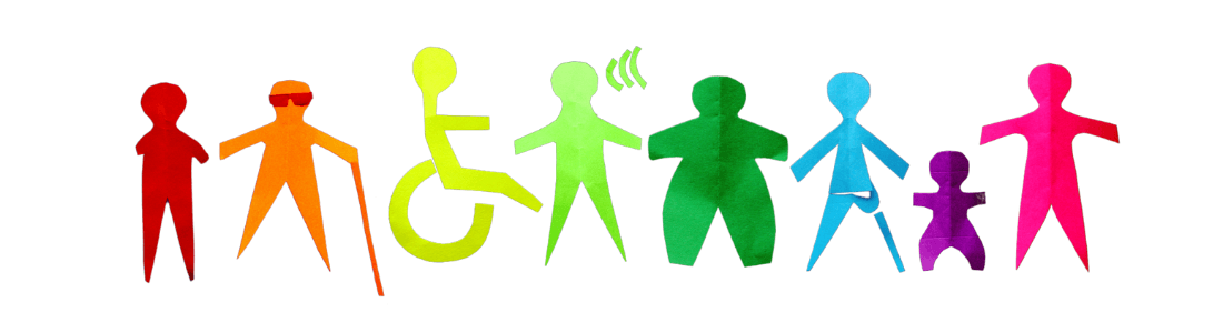 Cut out figures representing visible and invisible disability