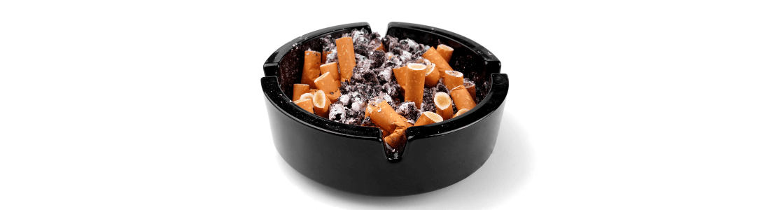 Ashtray representing smoking with CRPS