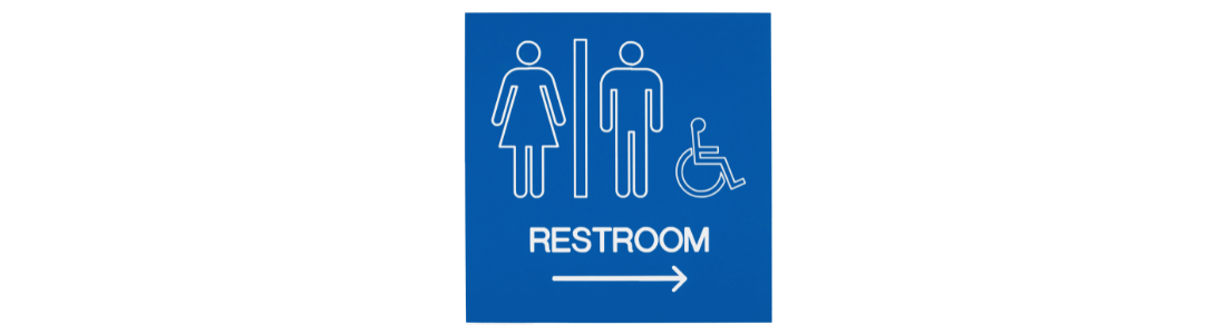 Sign for accessible toilets